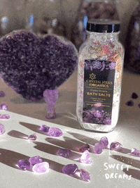Crystalhillsorganics sweet dreams amethyst bath salts crystal infused GIF