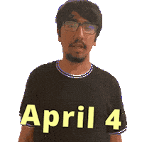 4 April Sticker