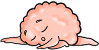 Tired Big Brain Sticker
