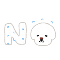White Dog No Sticker by pikaole