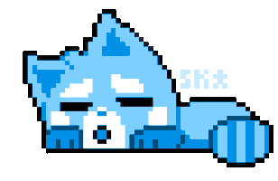 SteveKstickers pixel coffee work blue Sticker