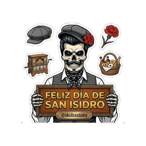San Isidro Skull Sticker