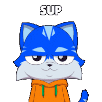 Happy Whats Up Sticker by Toshithecat