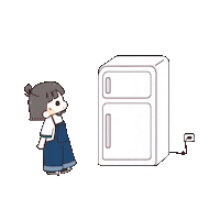Refrigerator Seek Sticker by Qkid