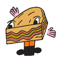 Hungry Toast Sticker by panika.xyz