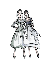 Oktoberfest Dirndl Sticker by Nadja König – Illustration