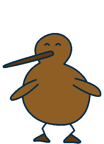 Happy Kiwi Bird Sticker