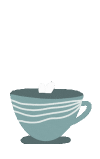 Tea Time Hearts Sticker