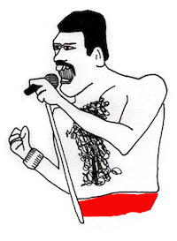 panchoballard gay rock queen radio Sticker