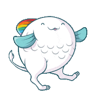 Pridecommunityco rainbow pride lgbt jumping Sticker