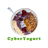 cyberyogurt bowl acai frozen yogurt pitaya Sticker