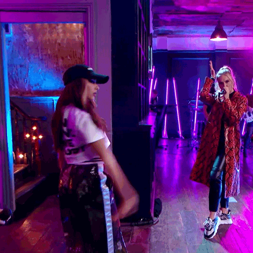 perrie edwards dancing GIF by BRIT Awards