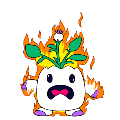On Fire Burn Sticker by Magic Eden