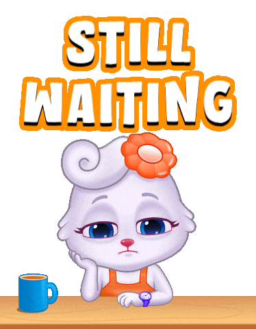 Hurry Up Waiting Sticker by Lucas and Friends by RV AppStudios