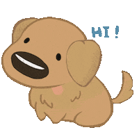 Golden Retriever Hello Sticker