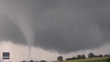 'Huge Tornado' Swirls Near Sycamore, Illinois