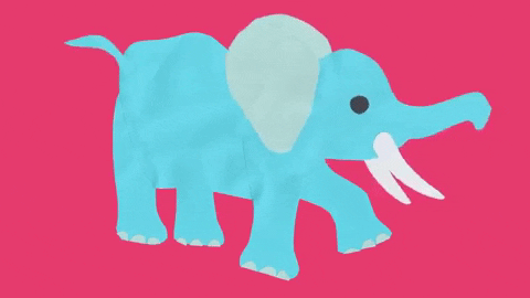 purestarkids giphygifmaker cute nodding elephant GIF