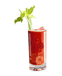 Hang Over Bloody Mary Sticker by Bianca Bosso