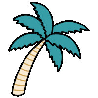 Hoanui_shop palmtree palmier hoanui Sticker