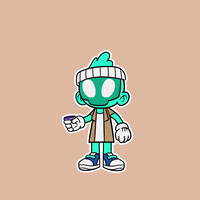 Ghost_Kid fun cool wink chill GIF