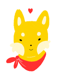 Shiba Inu Love Sticker by Lois Dolores