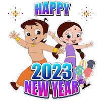 Fun Party Sticker by Chhota Bheem