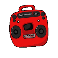 Raicescultura radio boombox raicescultura redboombox Sticker
