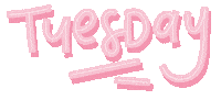 Tuesday Morning Pink Sticker by alexianedavenport