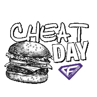 lilafitness burger fastfood cheat pommes Sticker