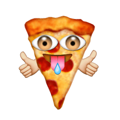 excited pizza Sticker