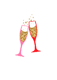 stephlo_design cheers champagne bubbles happy hour Sticker