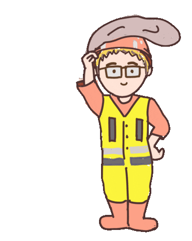 Boom Boom Worker Sticker by rico
