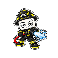 Smoke Extinguish Sticker by ZTIKIX