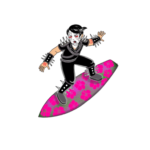 Waves Surfer Sticker by Slam Disques