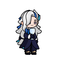 Chibi Drinking Sticker