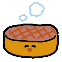 Hungry Steak Sticker by kupaberu