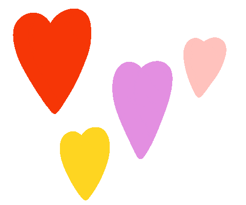 I Love You Hearts Sticker by Bodil Jane