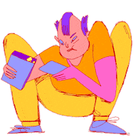 Whats Up Wtf Sticker by Ian Ballantyne