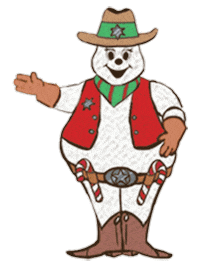 santaswonderland christmas wave texas cowboy Sticker