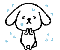 Sad Dog Sticker by duskin_dusken_official
