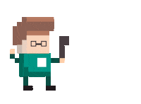 Under Construction Pixel Sticker by Nerdom