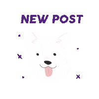 White Dog Sticker by petall