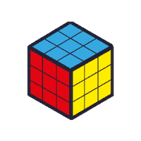 gvart summer puzzle pixel art box Sticker