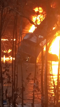 Derailed Freight Train Spills Fuel and Sets River on Fire in Kentucky