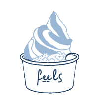 Feels Frozen Yogurt Sticker by Saddle Cafe