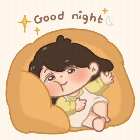 Tired Good Night GIF by Cosytales
