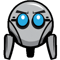 orangenebula angry space mad robot Sticker