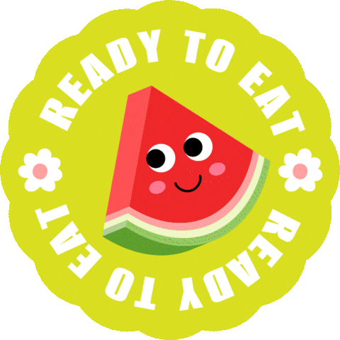 Hungry Ready To Eat Sticker by Watermelon Board