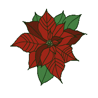 Christmas Flower Sticker