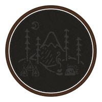 SanOlga neon mountain camping tribe Sticker